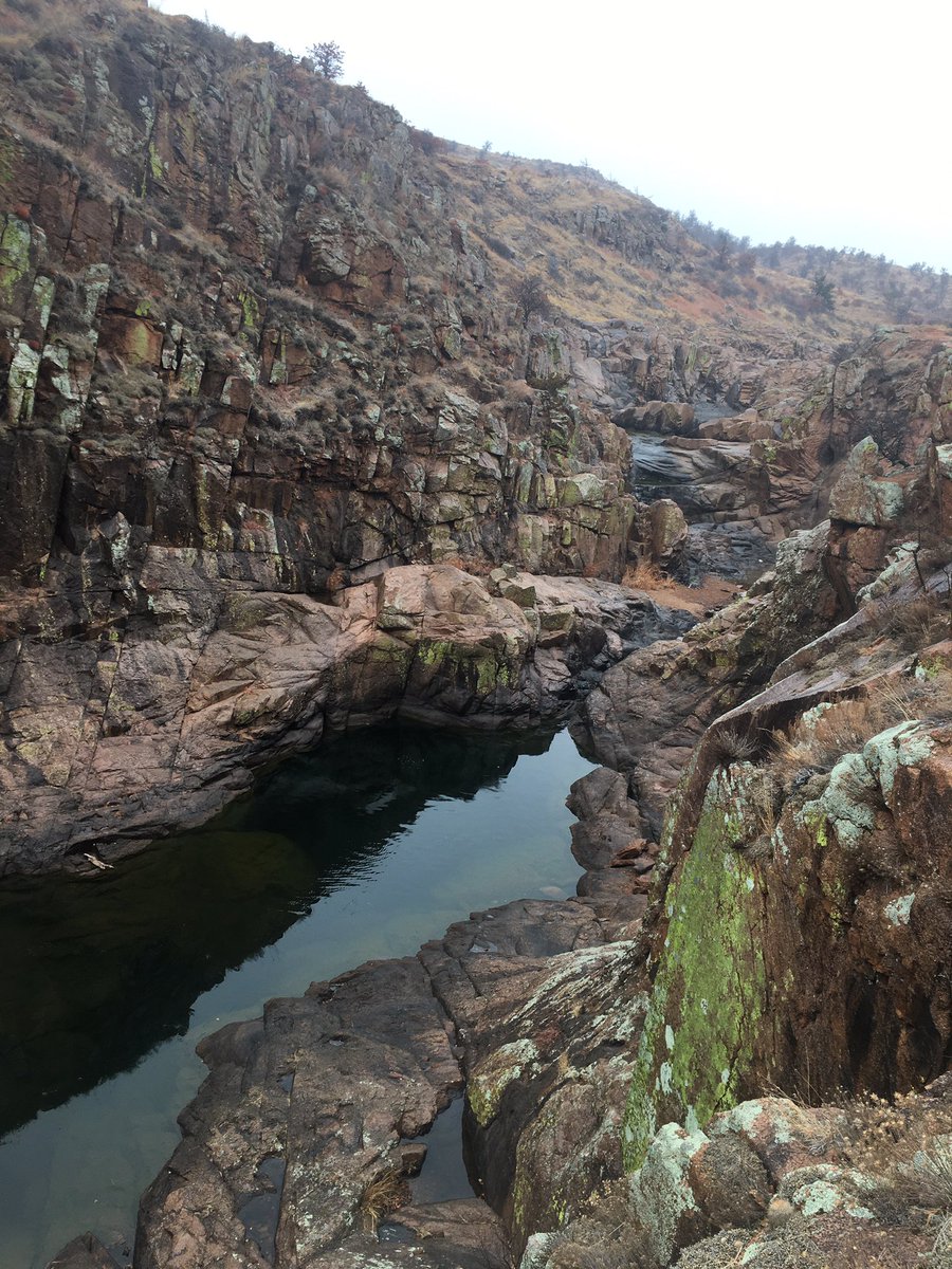 ColbyS1223's tweet photo. #hiking today at the ‘40 foot hole’ in Wichita Mountains, Oklahoma! #nature #52hikechallenge #2022NewYear #follow https://t.co/Gckcr3ptnR