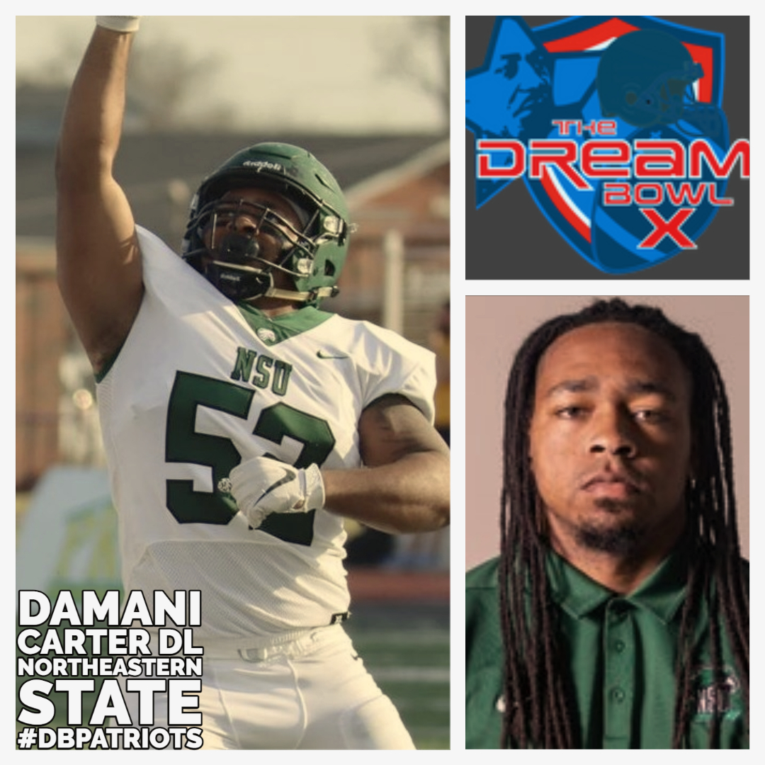 TheDreamBowl's tweet photo. Introducing the #DBPatriots DL group! @ChrisBlakeney7, @MustBeDamani, @dantzler_jr, @TheSidJones, @Jdub15Joseph, @Orlandini77 &amp; @Ktambe31! #DBTrenches #DreamBig #DreamBowl https://t.co/nEpp7QPJ1p