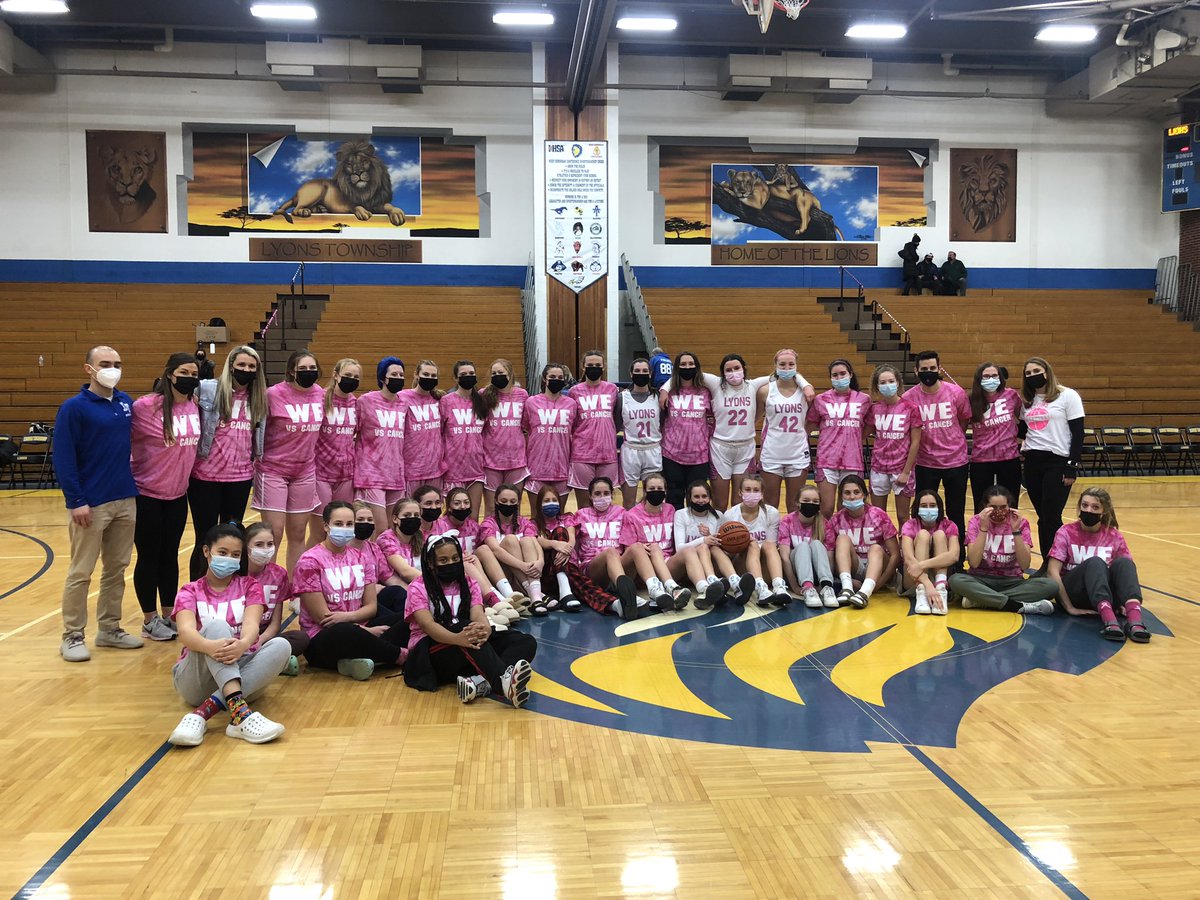 LTHSGirlsBBall's tweet photo. Great night for LT (W for all levels), but an even better night because of the cause!! Thank you to @HCGirlsBB, and our fans for bringing it tonight!!! We raised $800 for the @Vs_Cancer Foundation!!! & some awesome #futureLT shooters taking part in halftime contests! #LTPride https://t.co/PnB7qr35fW