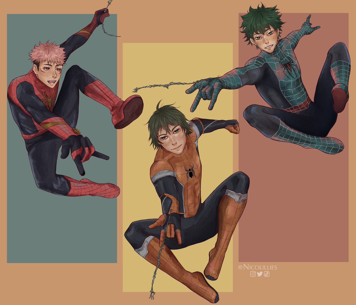 Spider-man No Way Home AU with Yamaguchi (hq), Itadori (jjk), and Midoriya (mha) 🕸🕷

#Haikyuu #JujutsuKaisen #MHA 