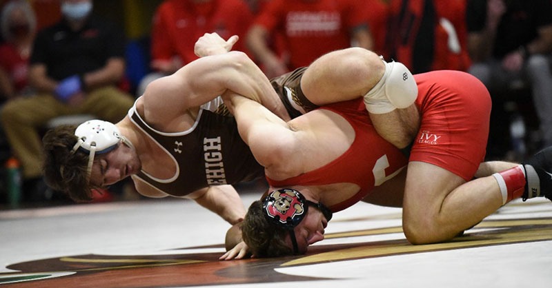 USAWrestling's tweet photo. No. 17 @LehighWrestling takes down No. 8 Cornell 18-15 for rivalry win in Bethlehem