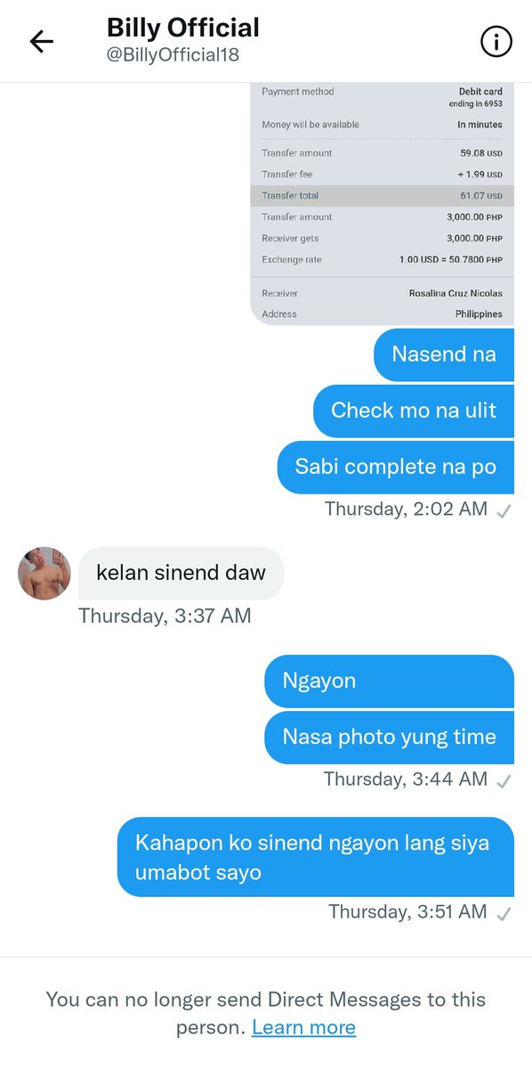 john_yaman's tweet photo. Scammer yung @BillyOfficial18 https://t.co/g3g8HstPi9