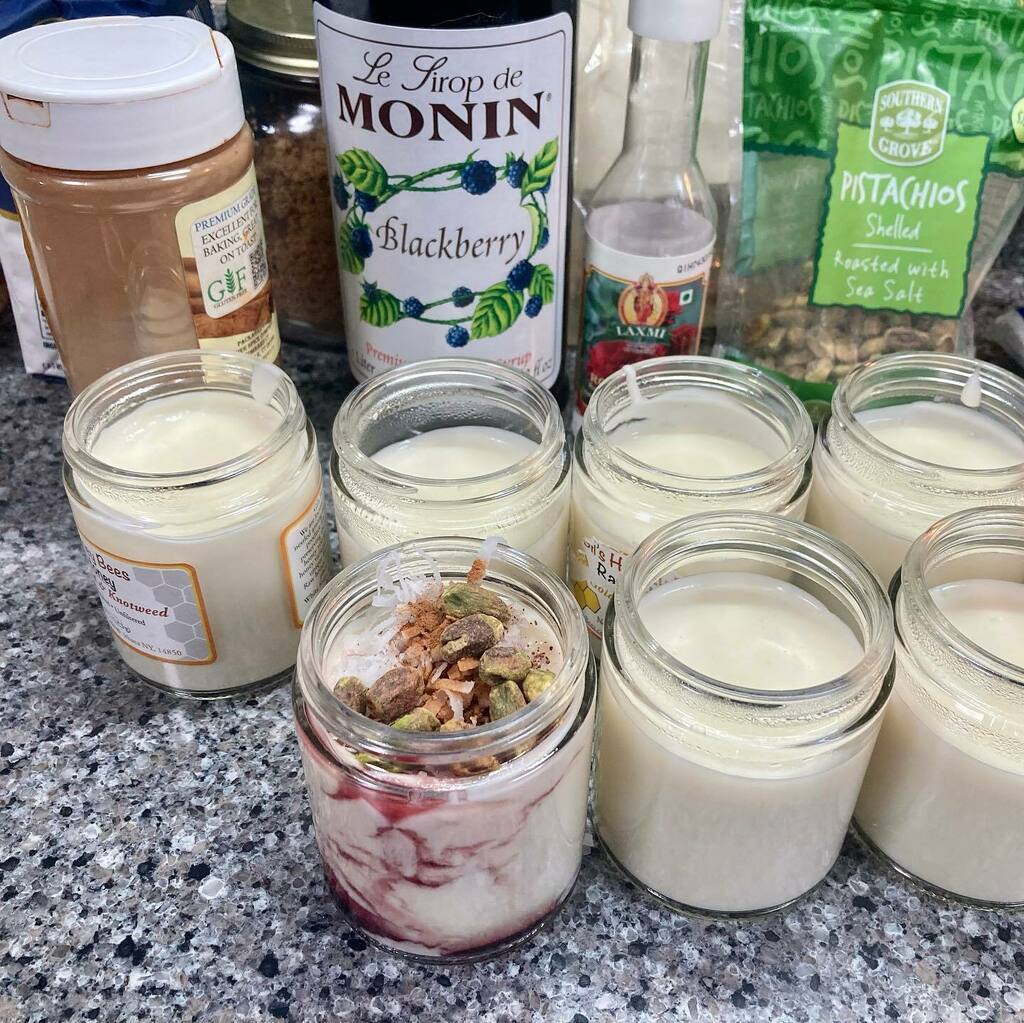 Got empty honey jars? These can be used for so many things. We love to use ours for making single serve size desserts.
Stores great in the fridge too!
#reuse #upcycle #dessert #malabi #jars #honeyjar #repurpose #glassisbetter #kitchenhacks #homemade instagr.am/p/CYfVx9zu1lP/