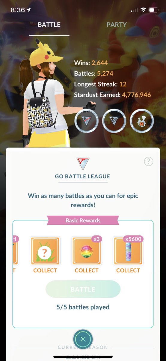 I can’t remember ever having this much luck during Master League. First time for everything, right? #gobattleday #GOBattleLeague #PokemonGO #fiveoutoffive