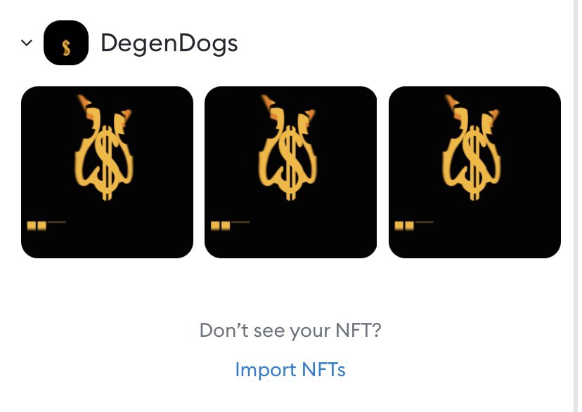 Slick5264's tweet photo. @DegenDogsNFT got a good thing going here. Get into the project while you can before you miss your chance. 🚀🚀🚀 https://t.co/9zOJSbdcpM