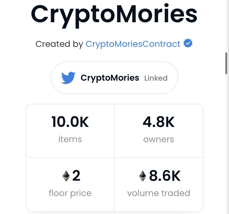 mementomarr's tweet photo. I honestly cant believe this 🤯 I knew I had conviction when I was stacking them at 0.1-0.3, but as my first ever NFTs for things to work out this way… 

Congratulations @CryptoMories and @iwwon_official ! And Thank you! ❤️ https://t.co/J5zdfRxKwv