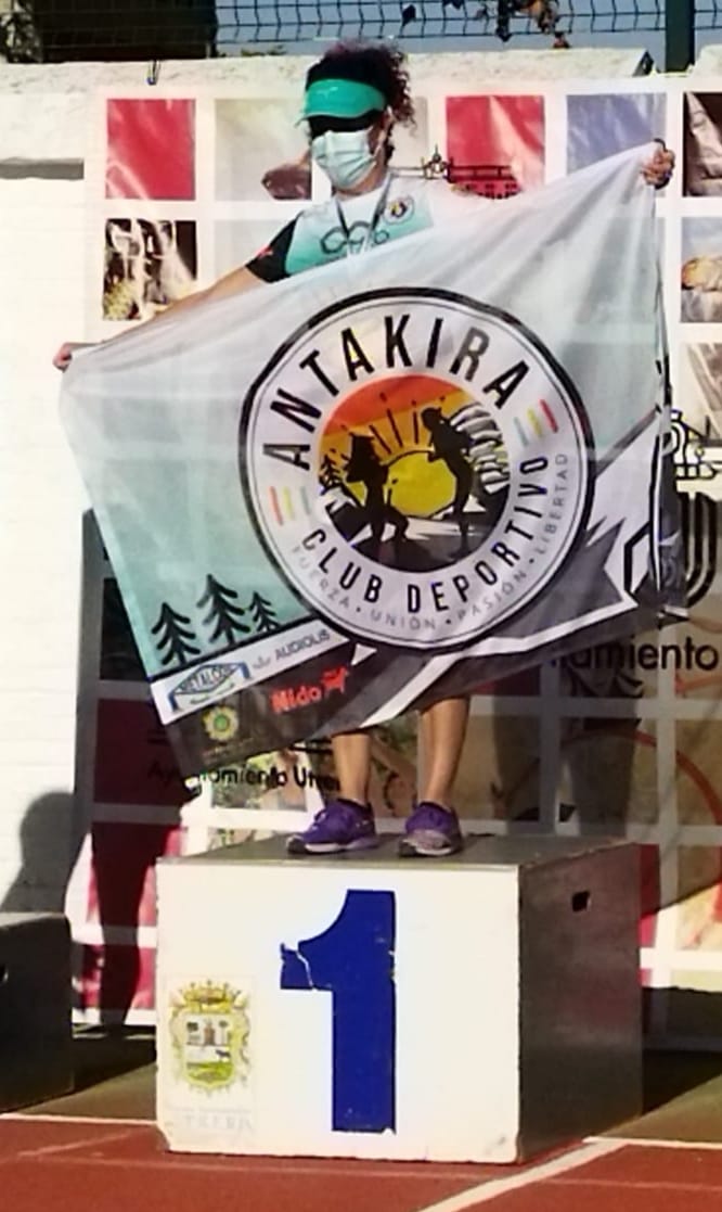 mj_palomo's tweet photo. Hoy ha sido un gran dia para @CDAntakira #Anlleli 1°clasificada Gran Premio 10KM #marcha #Utrera Master F50. Enhorabuena!! 
#Fuerta #Pasion #Union #Libertad https://t.co/f76XIOOIzf