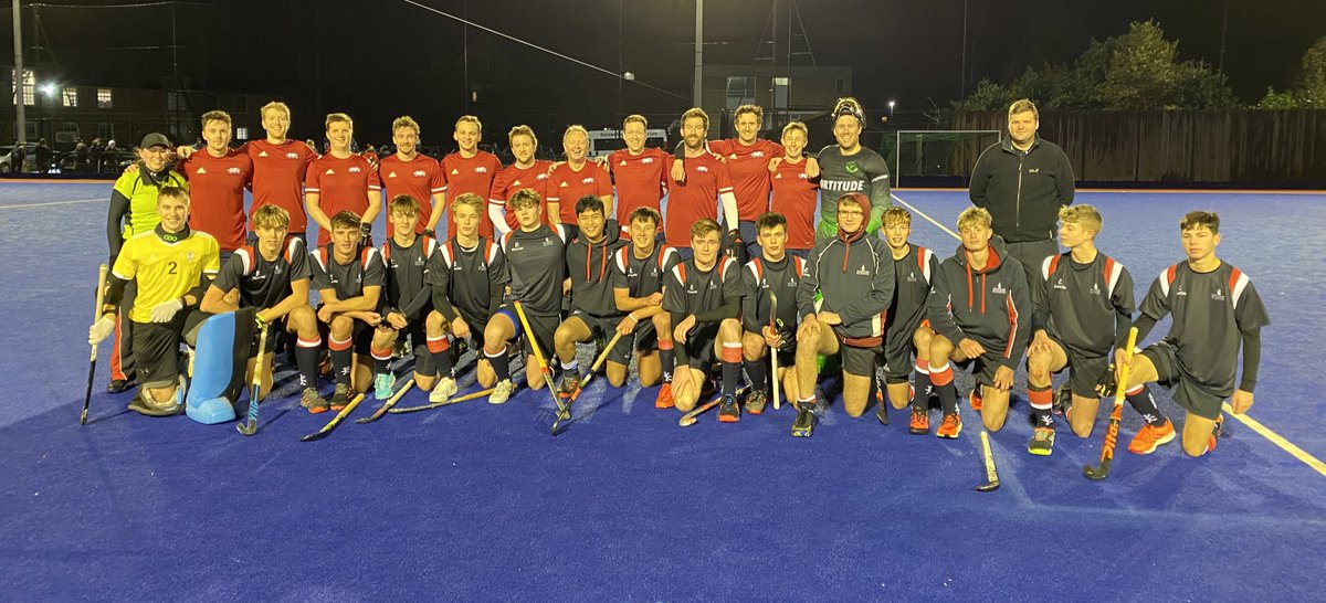 tauntonsports's tweet photo. Brilliant to have our Old Tauntonians of 2006 &amp; 2012 back to play against our Boy’s 1st team. A brilliant game in front of a full crowd! Fitting tribute to thank Mr Large for his contribution to hockey at @tauntonschool https://t.co/En9ePswEGX