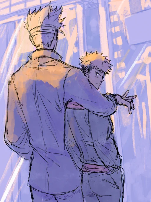 [ goyuu 五悠, 2714 ]
heeey yuuji-kun, i know a place we can hang out for a bit, c'mon 