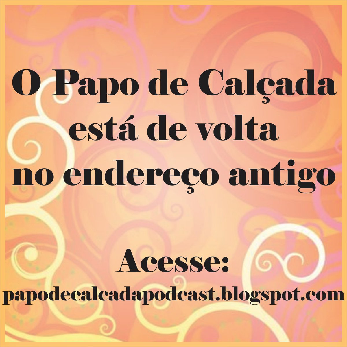 papocalcada's tweet photo. O Papo de Calçada está de volta ao blogspot. Acesse nosso endereço e curta nossos podcasts. https://t.co/XnbXHj7avp https://t.co/PcjXTd5WT7
