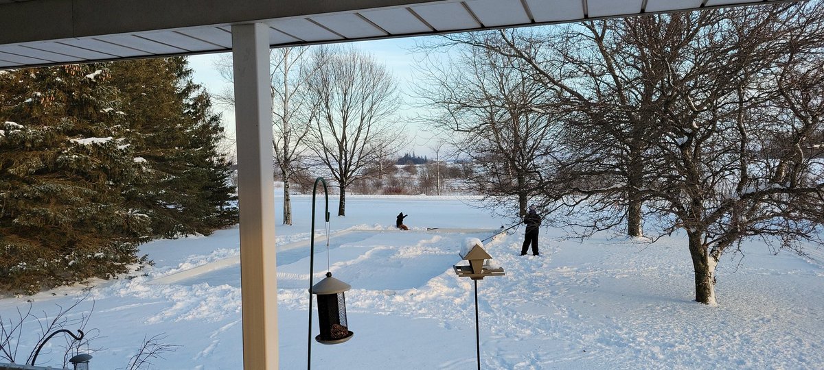 thewalrusjs's tweet photo. Hurray up boys, the rink won't make itself.  #odr2022 https://t.co/tlgCbE1v6q