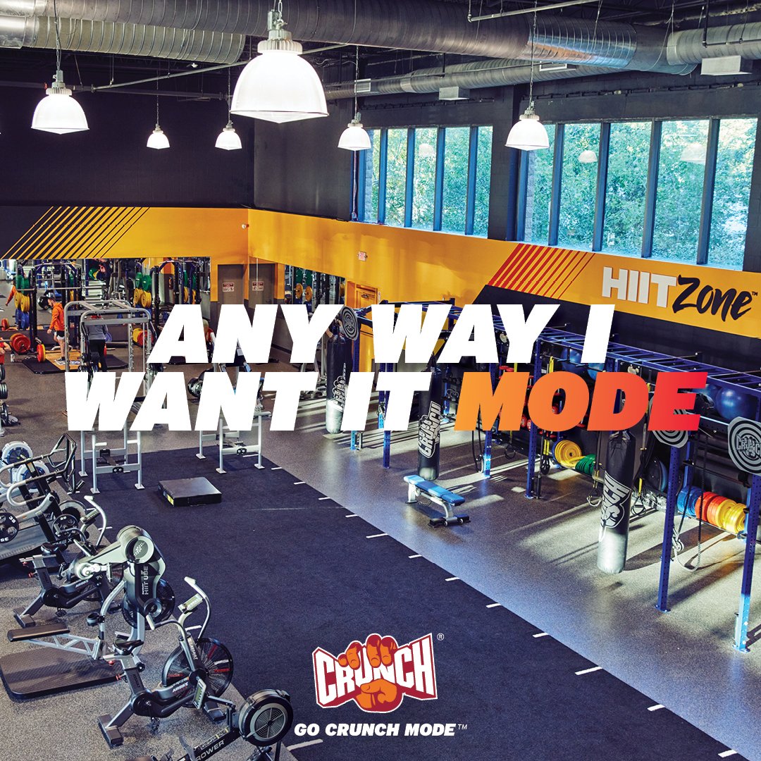 CrunchGym's tweet photo. Any one. Any way. Any reason. No Judgments. Click for a FREE WORKOUT ---> https://t.co/nEKK0icoqa #GoCrunchMode https://t.co/KaOfOayOQ2