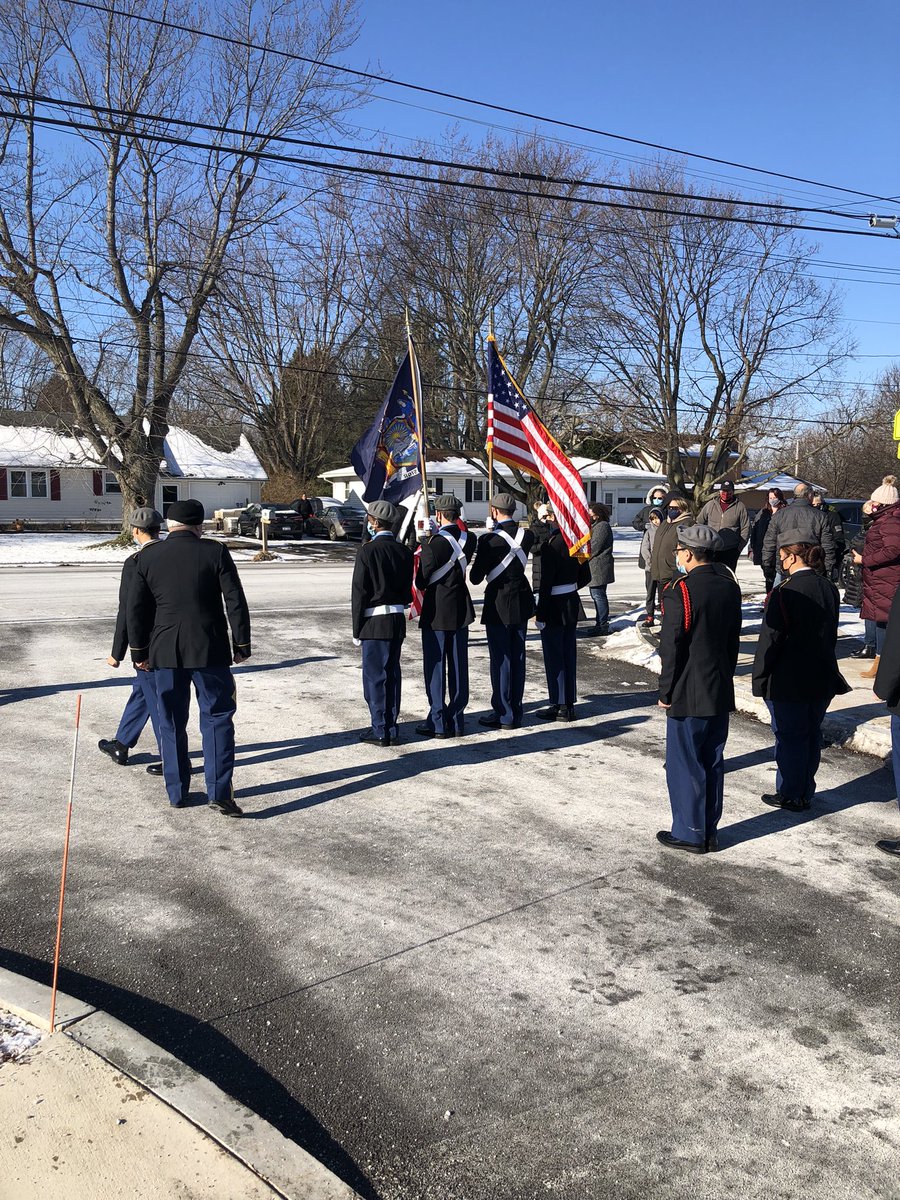 JrotcGreece's tweet photo. Honored to have presented the colors to a great man who served our nation and Greece Central Schools Rest in peace, Mr. Beikirch.  

#MOH 
#service

@GreeceCentral @GreeceArcadia @greecearcadiams @AthenaHigh @GCSDsuper https://t.co/I2Hvvf53lR