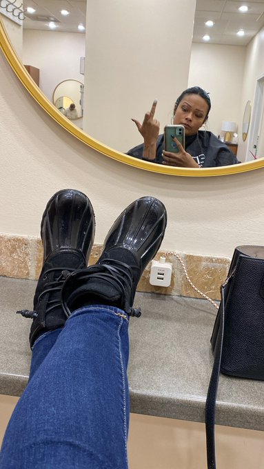 lick my boots and pay for my hair it&rsquo;s my money anyways  findomslave goddess bootworship footfetish sissy