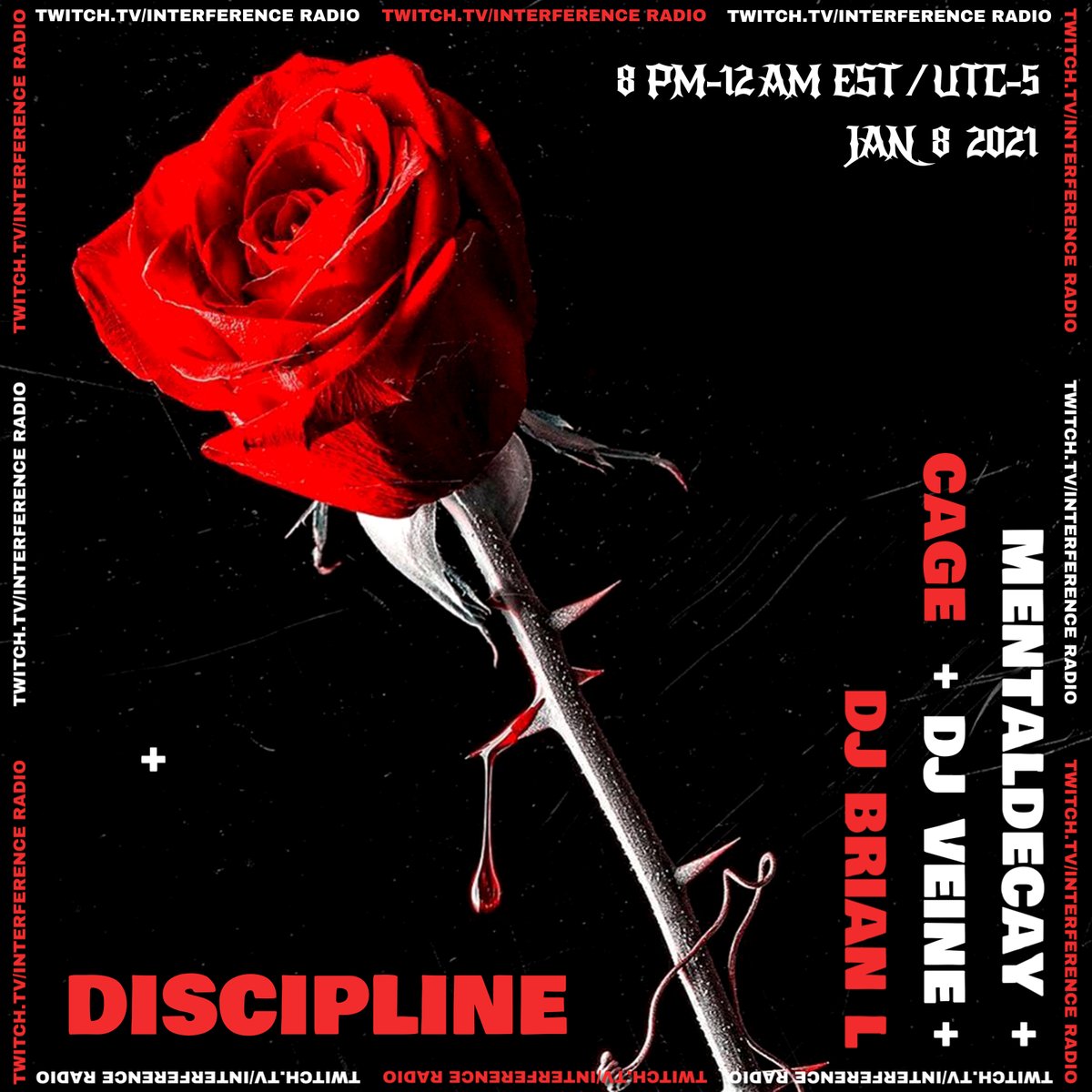 DJBrianL's tweet photo. It's been a while since I've been on #InterferenceRadio. Tonight, I'll be part of an awesome lineup of DJs including Mentaldecay, DJ Veine, and Cage for an event called DISCIPLINE. We'll be playing EBM, EBSM, electro, Italo, and more starting at 8pm EST. 

https://t.co/tgKZ5Kb5um https://t.co/meWaERcT7F