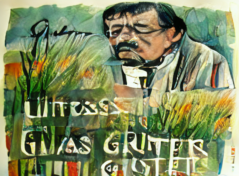 hakasuro's tweet photo. Günte Grass auf Moen 2. AI Generated illustation. #ai # illustation #art #guentergrass https://t.co/3YTlpvg4sg