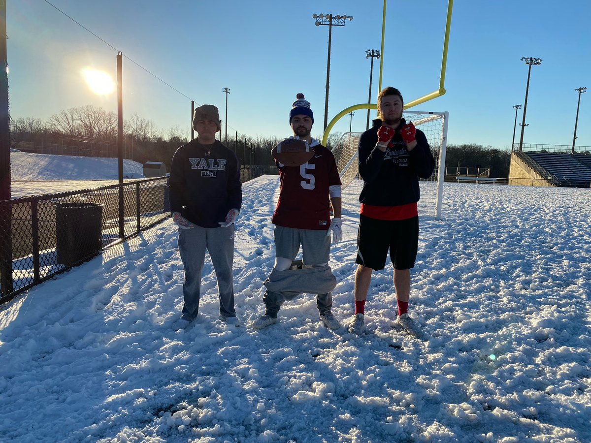BYFLRedZone's tweet photo. Your Snowball Classic champs. Tibbs adopted the snow and the Markert brothers were born in it. https://t.co/YmO06lpErG
