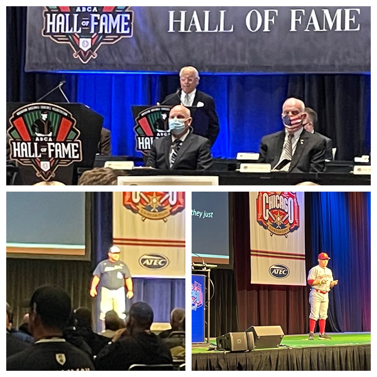 Really enjoyed all the speakers currently at #ABCAchicago2022!!
Highlight for me was seeing this trio of <a href="/SacCityBaseball/">Sac City</a> studs. Legendary status continues for <a href="/JWonCATCHING/">Jerry Weinstein</a> &amp; great presentations from <a href="/16RobCooper/">Rob Cooper</a> and <a href="/Coach_Bomber/">Coach Bomber</a> Thankful for each of them for my growth. #Lucky
