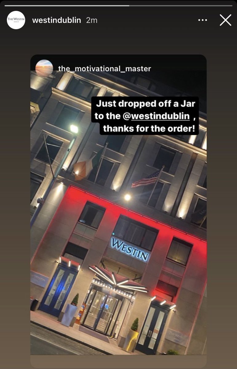 Motivationjars's tweet photo. Just delivered a jar to the @TheWestinDublin Hotel ! An amazing and well known hotel, greatly appreciate the support off them! Dm to order 😁😁 https://t.co/PmvNnvHAcF