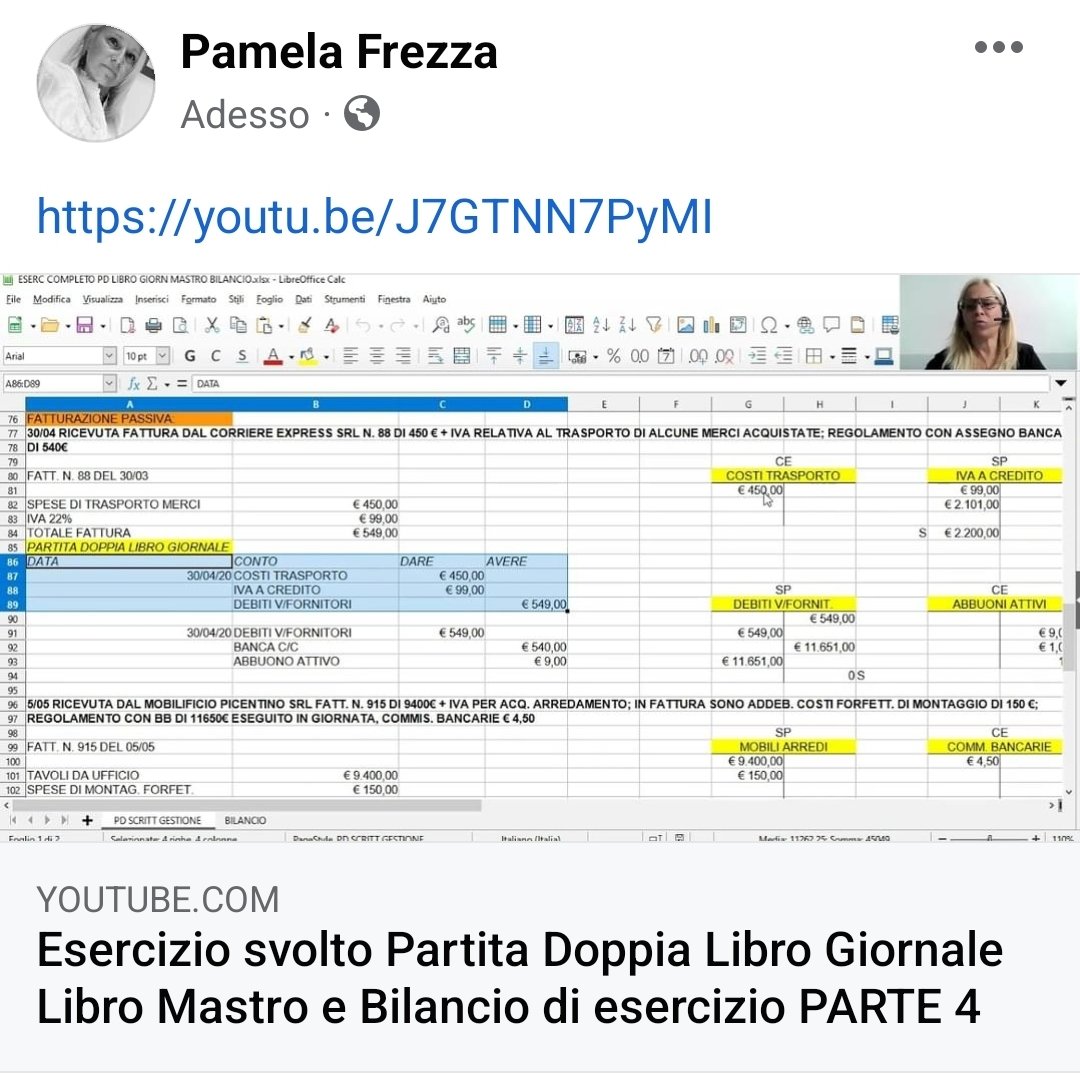 PamelaFrezza's tweet photo. Link in bio #esercizio svolto #partitadoppia #bilancio parte 4
https://t.co/RNxhQnH2H8 https://t.co/eBDwVlZaxc