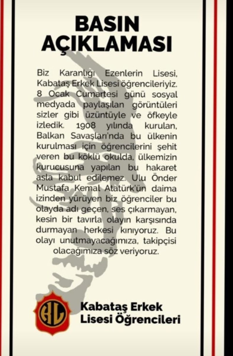 LutfuTurkkan's tweet photo. Ben Kabataşlıyım.
Bu şerefsizliği yapanlardan hesap sormayanlar, gün gelip hesap vermek zorunda kalırlar.

#kabataşerkeklisesi https://t.co/38GOXc5qy0