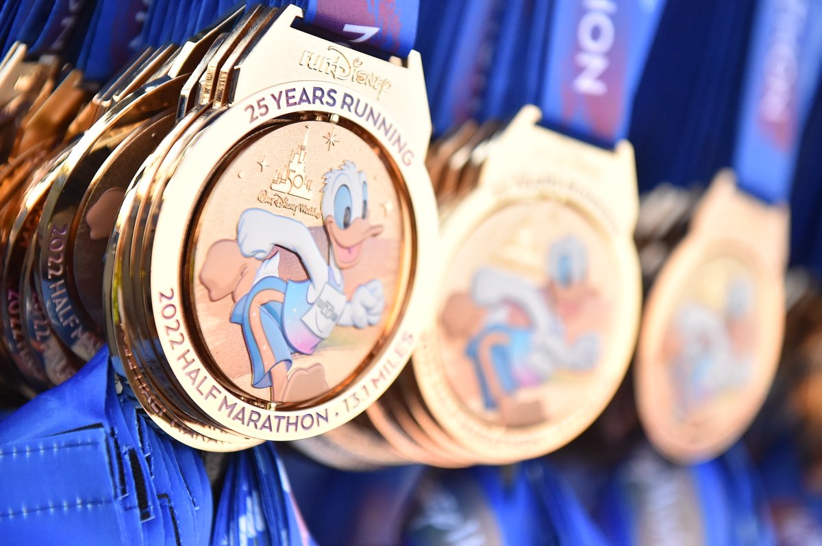 runDisney's tweet photo. Oh boy, oh boy, OH BOY, what a great race! Congratulations to runners of the 2022 @WaltDisneyWorld Half Marathon, celebrating 25 years - take a look at a few highlights from this morning: https://t.co/JOnLt2IeAg https://t.co/zfFtibWeQo
