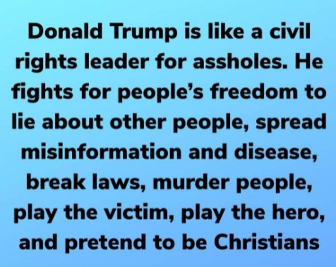 OMGno2trump's tweet photo. My vote for meme of the day.  #TrumpIsForAssholes https://t.co/tNwzhhKYMO