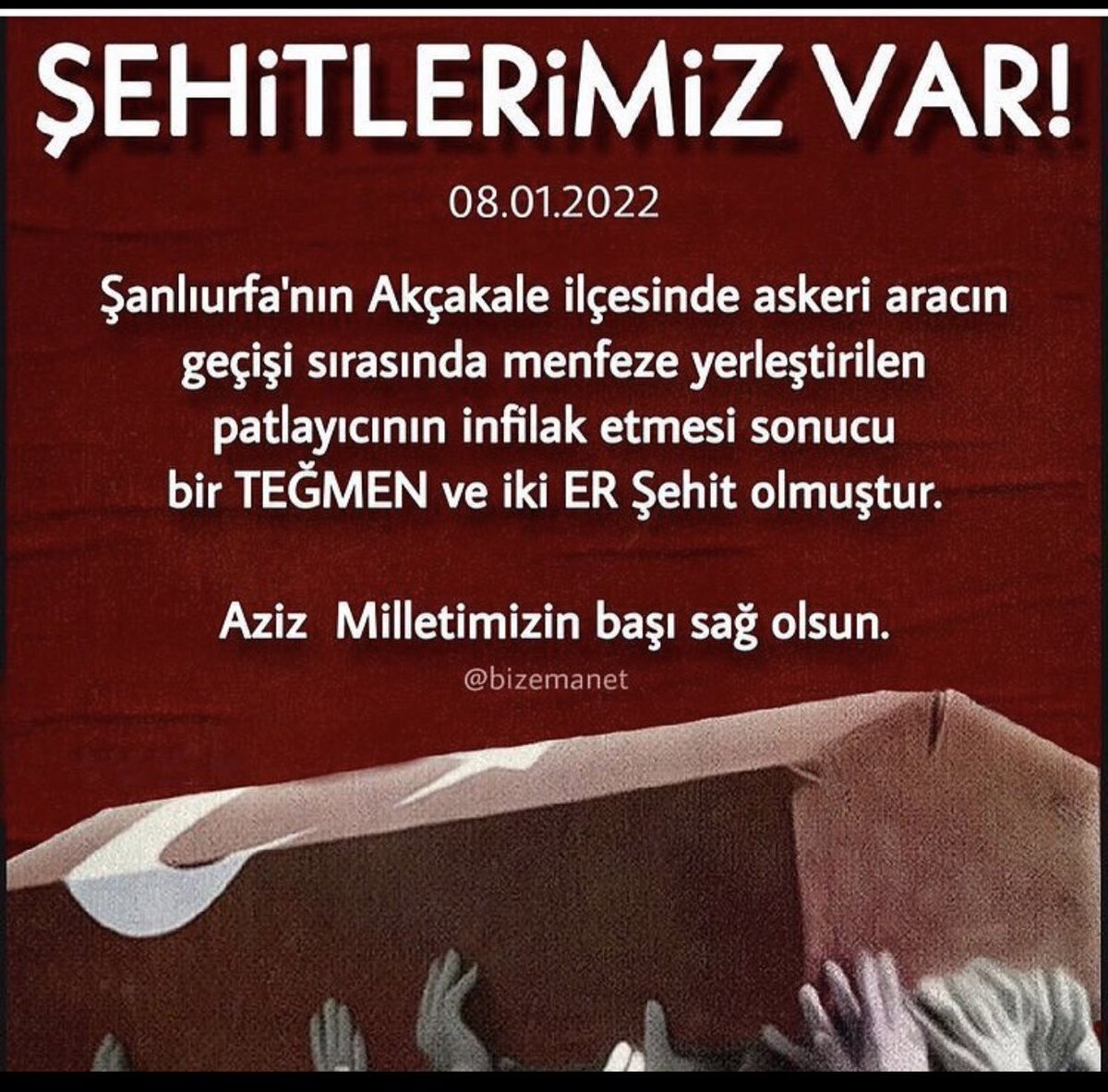 Rabbim mekanlarını cennet eylesin.Ailelerine sabırlar versin inşallah.🇹🇷