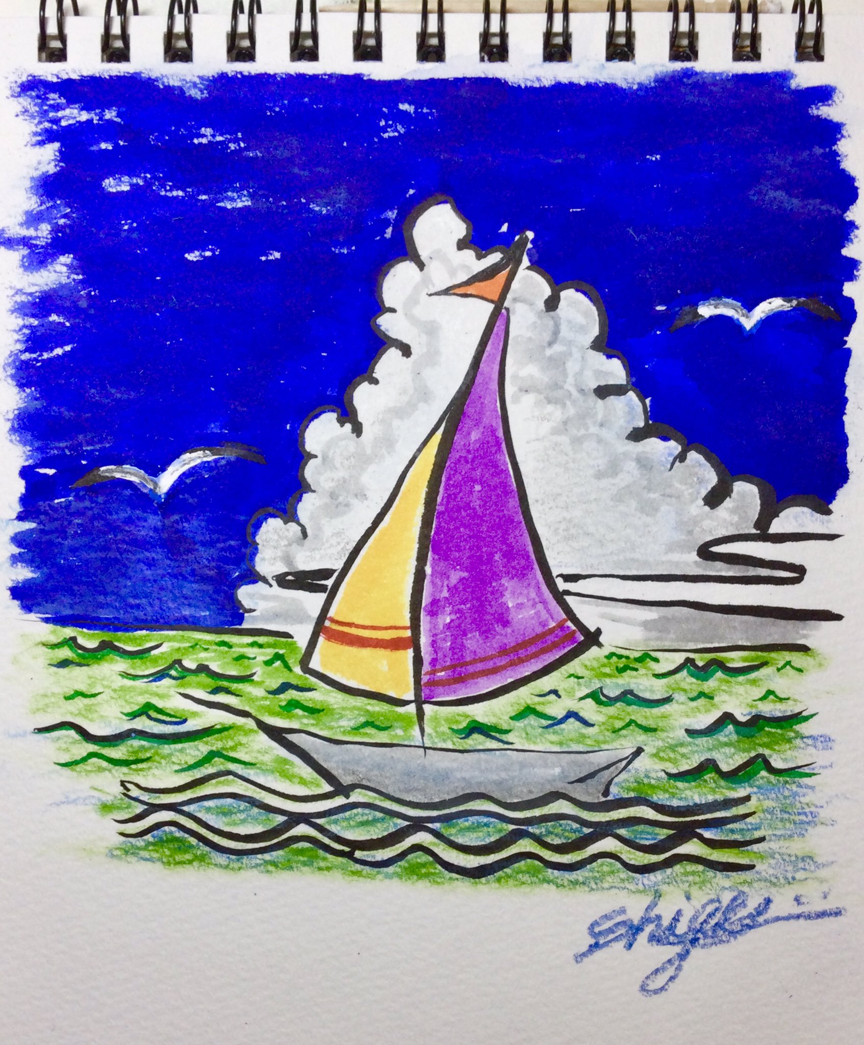 カラー筆ペン画 Twitter Search Twitter