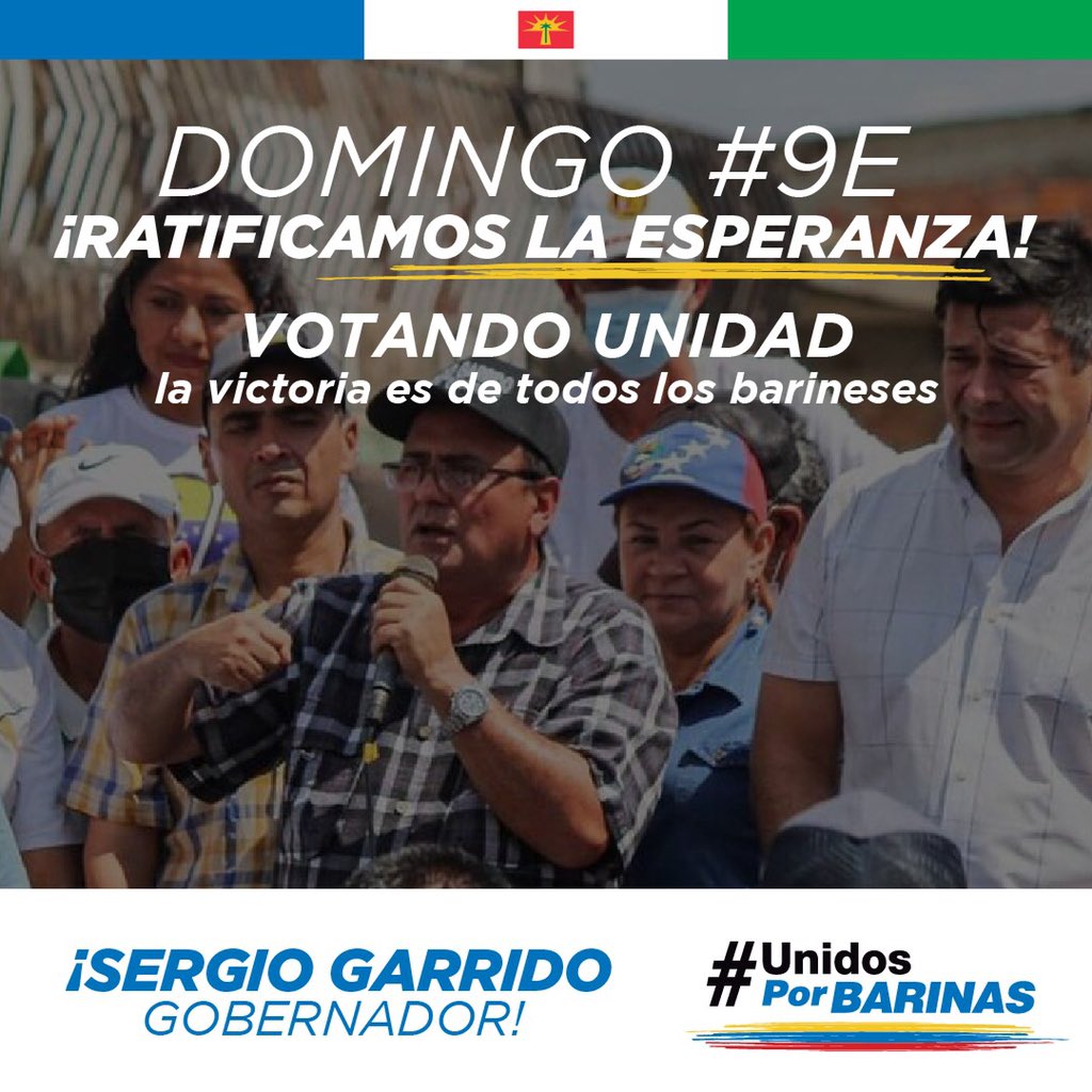 #Barinas es ejemplo de unión y motivación  para #Venezuela y el mundo. El mayor ejemplo de civismo y lucha en este momento. Mañana 9 de enero el pueblo de Barinas reiterará su decisión de cambiar con el voto por la <a href="/unidadvenezuela/">Unidad Venezuela</a>. #9EneBarinasVotaUnidad