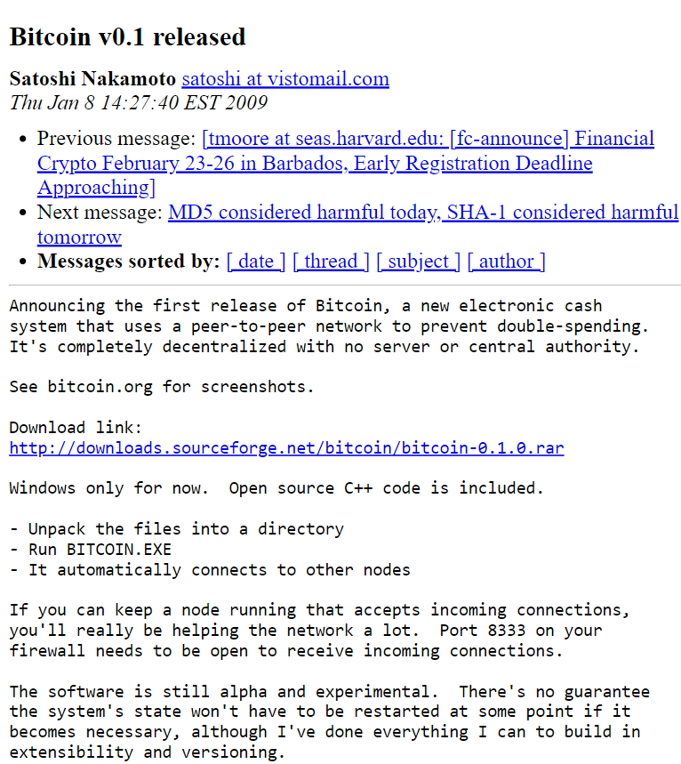 DocumentingBTC's tweet photo. Thirteen years ago today, Satoshi Nakamoto released the first code of #Bitcoin v0.1. https://t.co/pBX6Mqlxfo