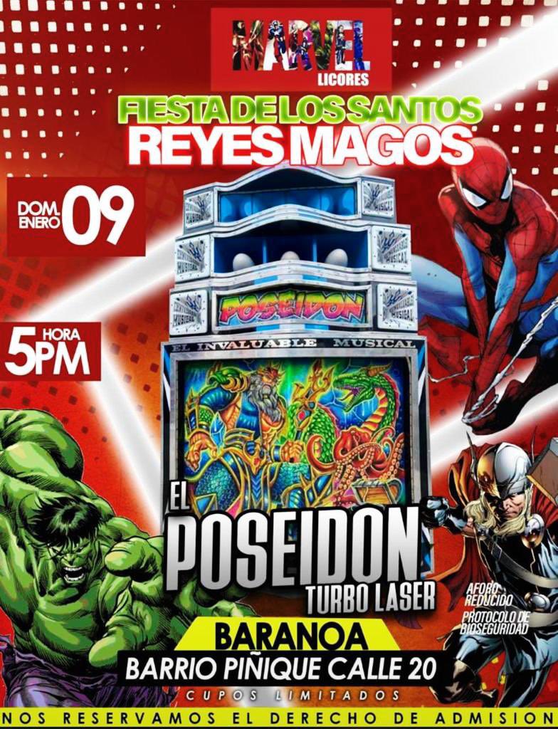 marvel_licores's tweet photo. Se acabo la espera mi gente!!
Este domingo 09 de enero Marvel la Discoteca abre sus puertas en su Reapertura 🎯
Nueva imagen sonando el invaluable!!!
 No te lo puedes perder! 🚀 🙌🏻🔥🔱  🎯
POSEIDON TURBO LASSER 🔱 https://t.co/z3Es0z61eg