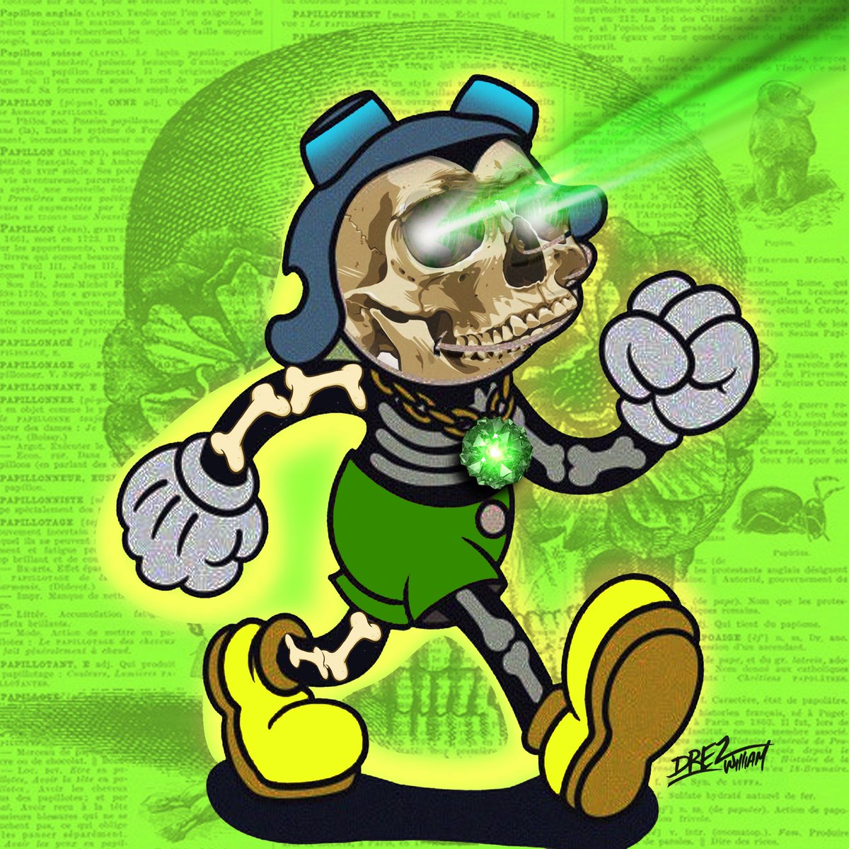 DrezWilliam's tweet photo. @DrezWilliam @Cryptoon_Goonz  homage to a deadman walking !!! #nft #nftart https://t.co/zx76CXnBlI