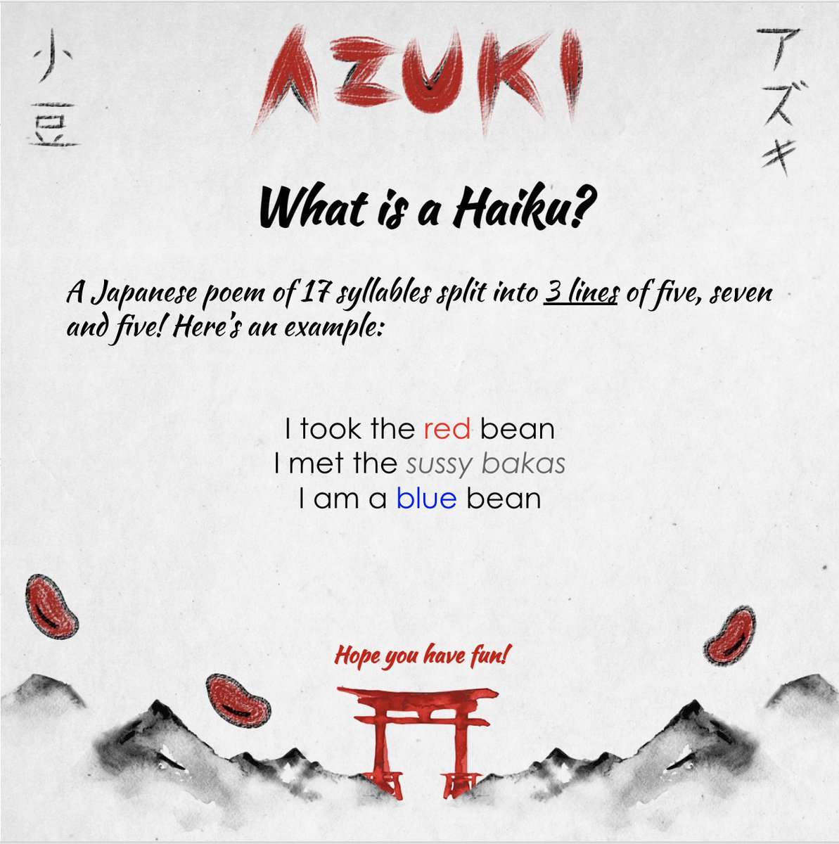 sohlbeats's tweet photo. ⛩ @AzukiZen Mintlist Giveaway ⛩
It's hard to get lucky or to do art. Why not have some fun instead and stand a chance to win! 

To enter:
→Follow @AzukiZen &amp; @Sushee50383002 
→Like, RT, &amp; comment with your best HAIKU!

Winners will be picked in 24h 😎

Art by @thenftwitch https://t.co/XbOFAdOI93