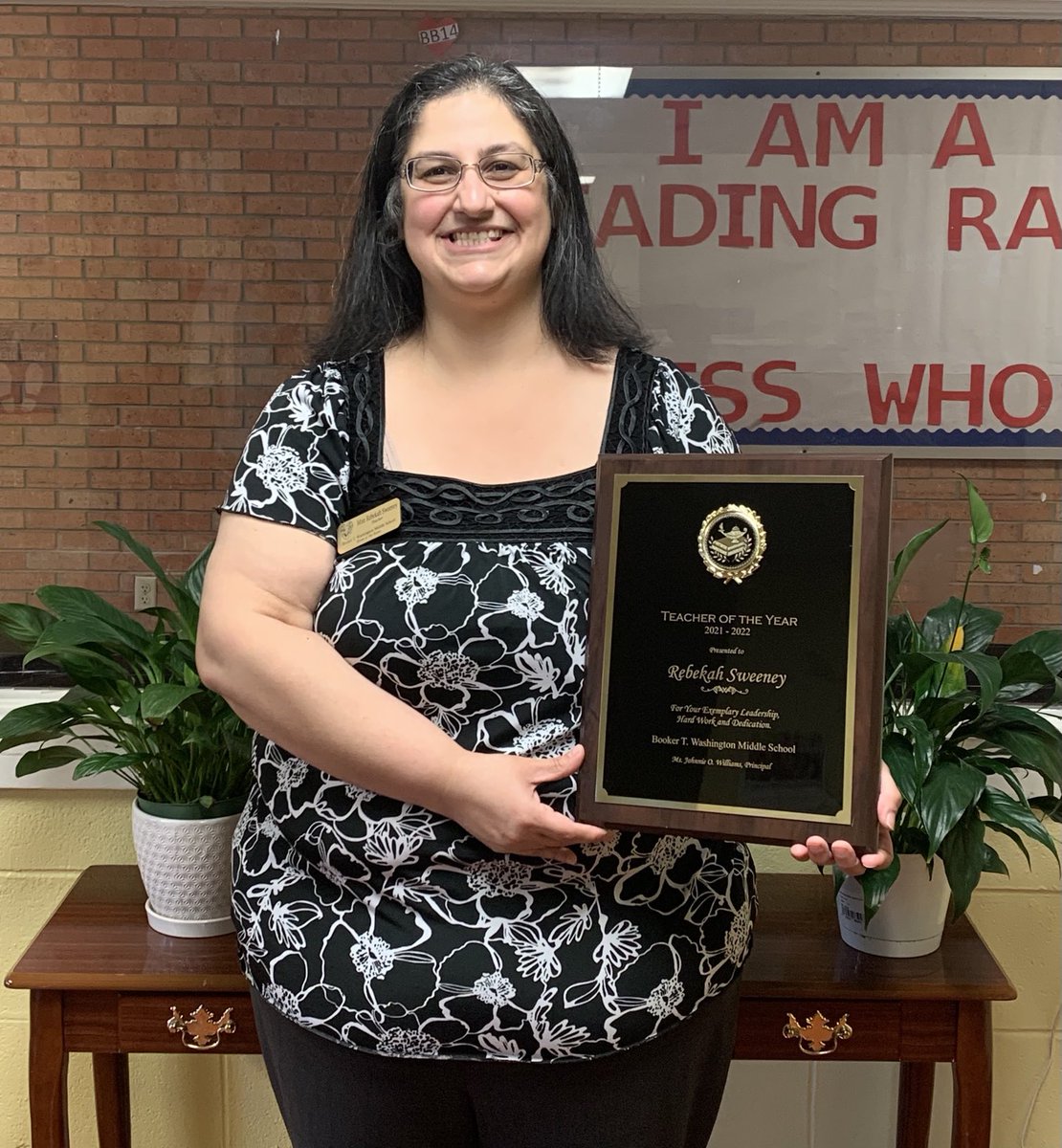 Congratulations to Rebekah Sweeney! She has been awarded Teacher of the Year at B. T. Washington Middle. ⁦<a href="/BTWRams/">Booker T. Washington Middle School</a>⁩ ⁦<a href="/MobilePublicSch/">MobilePublicSchools</a>⁩ ⁦<a href="/BrackinsKesha/">Lakesha Brackins</a>⁩ ⁦<a href="/CNEducator/">Christopher N. Edwards</a>⁩