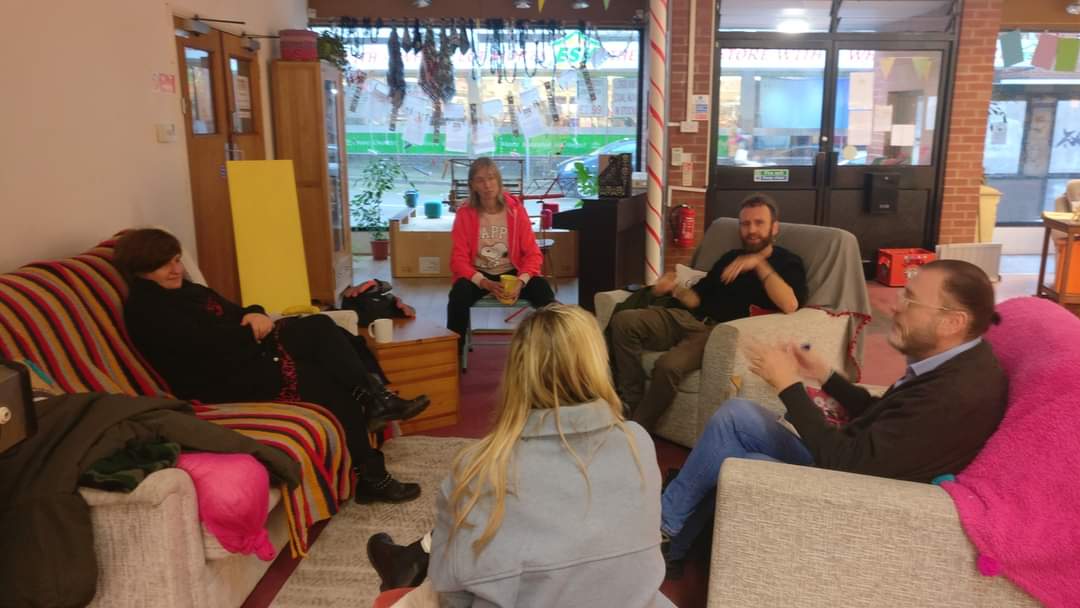 HelpSussex's tweet photo. Mental Health Help Sussex 1st Saturday peer support group meet. Every Saturday 12-2pm contact for details. ( Permission received by all individuals for use of images ) https://t.co/qq2exFUJ51