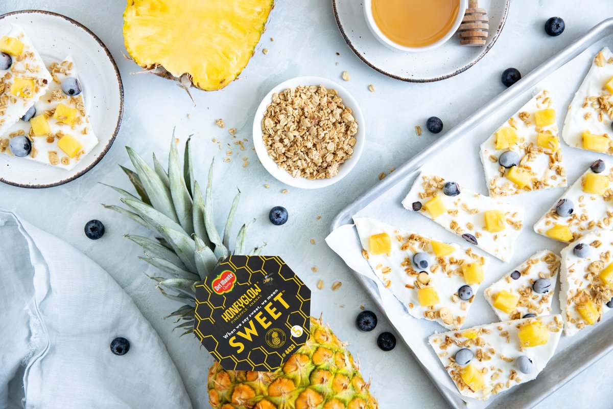 DelMonteFresh's tweet photo. Whether it's the star of a fruit salad or inspiration for a dessert, we know you'll love putting Honeyglow® pineapple to the ultimate sweetness taste test. Try it in our Honeyglow® Pineapple Yogurt Bark! https://t.co/TzMVbP52YY
#DMFP #Pine #Honeyglow #whenwesaysweet #dessert https://t.co/DfuLUvneWw