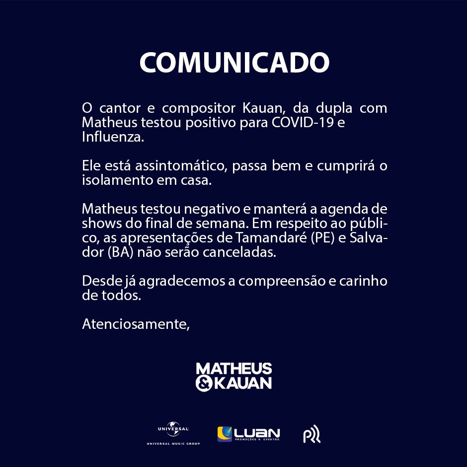 matheusekauan's tweet photo. COMUNICADO!! https://t.co/dvqK6CbZVG