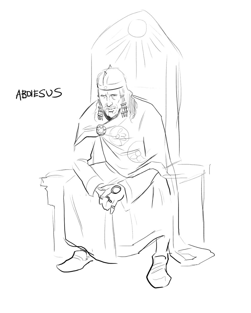 Also, a quick sketch of one of the last remaining New Sun characters-- Abdiesus, the Archon of Thrax. 