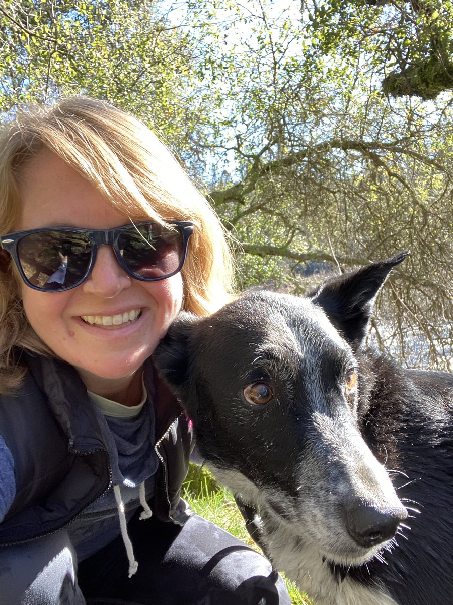 ashmarceen's tweet photo. My hiking buddy is always on the lookout for imaginary dangers. #doggyanxiety https://t.co/fLfMnYvHk5