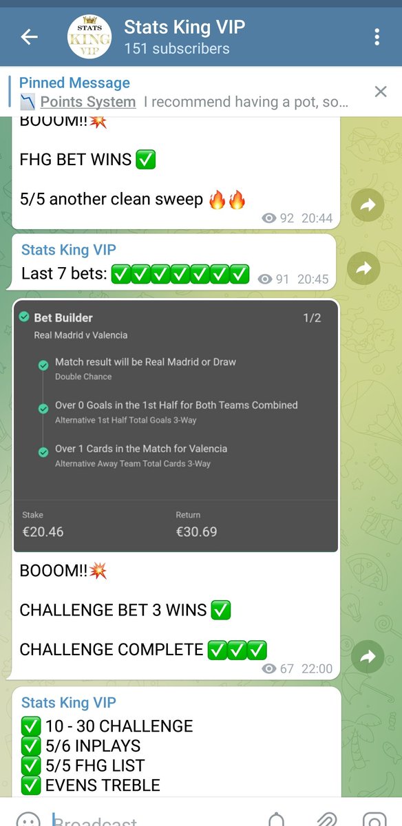 TheStatsKing's tweet photo. VIPS SMASH IT AGAIN 🔥🔥🔥

✅ 10 - 30 CHALLENGE
✅ 5/6 INPLAYS
✅ 5/5 FIRST HALF GOAL LIST
✅ EVENS TREBLE

Another Super Saturday for VIPs 💪 Loads more football tomorrow, heres the link to join👇
https://t.co/lsAeV5TQXc https://t.co/FZj7Wf6mU9