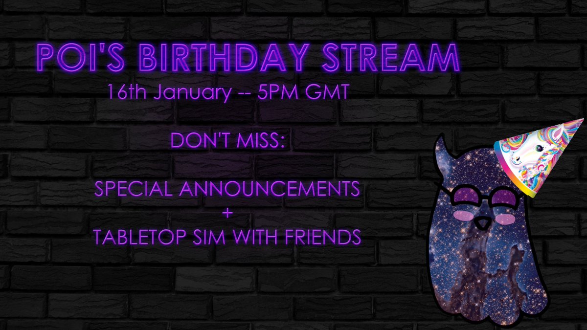 QDisagreeable's tweet photo. It's been a year since I started streaming AND it's my birthday soon! I think that calls for a celebration! 🎉

and... what's that? special news? I wouldn't miss it if I were you... 

16/01 - 5PM GMT

😈💜 https://t.co/vqSM8e1k8R