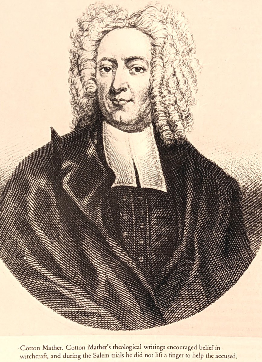 seancassity's tweet photo. You know, I've always hated Cotton Mather. Gave token nods to caution in witch trials, but he never saw a witch accusation that didn't look like a good witch execution. https://t.co/L3PJrq2F5n