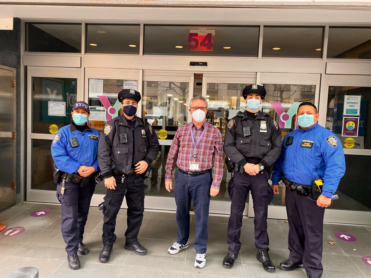 Please join us in welcoming our 6 newly assigned Police Officers to the 34th Precinct.
Thursday 2 of them were out with <a href="/NYPDCommAffairs/">NYPD Community Affairs</a> Detectives Pabey &amp; Perez meeting community partners. Thank you to the executive director of the <a href="/YWashHts/">YM&YWHA of Washington Heights & Inwood</a> Martin Englisher for taking the time.