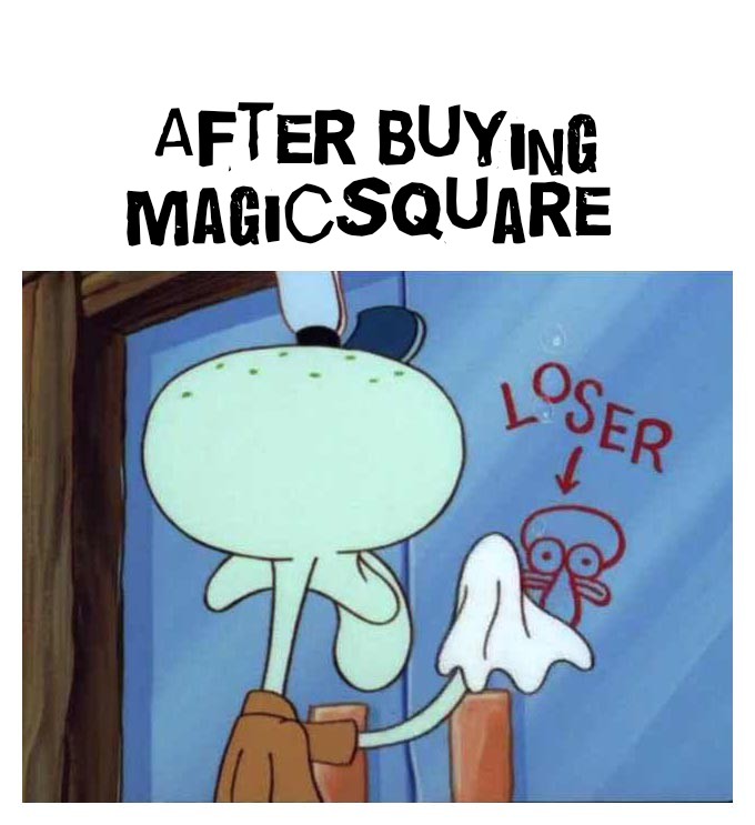 kiksoneth's tweet photo. @MagicSquareio
#SQRmeme https://t.co/EIxTXqd82R