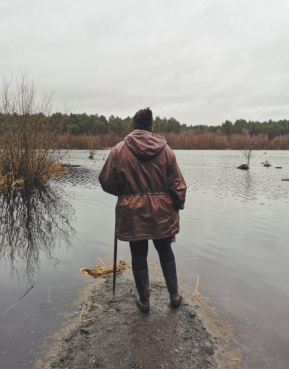 Exploring Delamere Forest for the first time since I was a child, I did not expect to come across a patch of water with approximately 40 Snipe just hanging out this morning. Such a magical moment!

Pic was taken just before we found them chilling on the old trees in the lake.