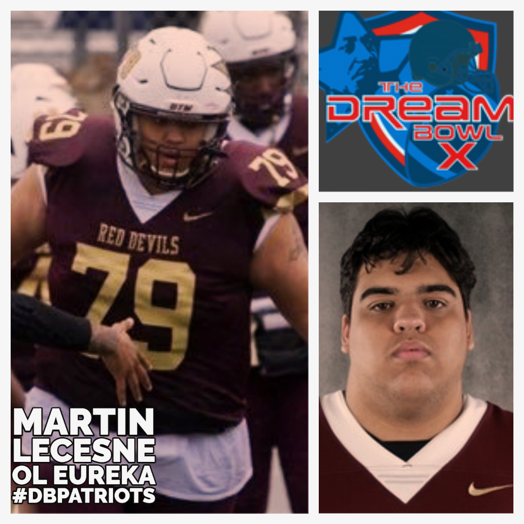 TheDreamBowl's tweet photo. Introducing the #DBPatriots OL! @ABarb75, @kinchen_donald, @RobKraklow, @Martin_Lecesne, @Zach_Lyons_, @nicholasroos, @Tjsanderson53, Damon Sutton, R.J Thorne & @Bwebb_74! #DBTrenches #DreamBig #DreamBowl https://t.co/o6AzhXmTxf