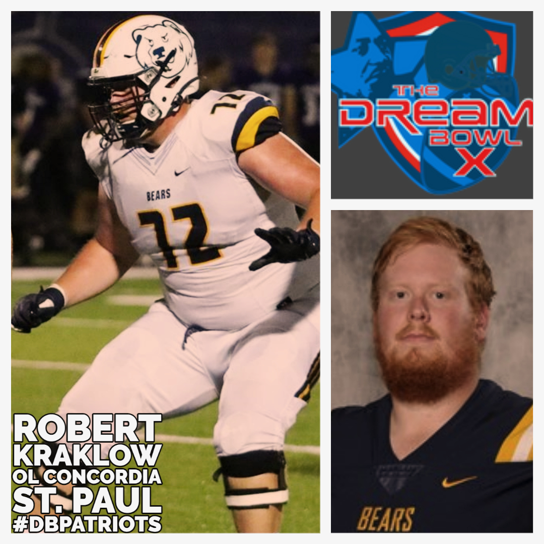 TheDreamBowl's tweet photo. Introducing the #DBPatriots OL! @ABarb75, @kinchen_donald, @RobKraklow, @Martin_Lecesne, @Zach_Lyons_, @nicholasroos, @Tjsanderson53, Damon Sutton, R.J Thorne & @Bwebb_74! #DBTrenches #DreamBig #DreamBowl https://t.co/o6AzhXmTxf