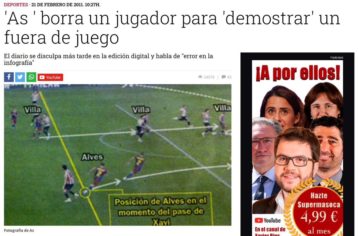 Bastantes de los que critican el tuit del VCF, pusieron a un árbitro en una diana. O borraron a un jugador con Photoshop para la "causa".

Y se hacen pasar por periodistas.