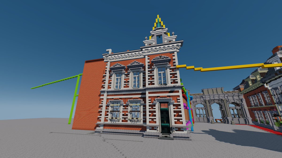 ProjectValvy's tweet photo. The crime rates in Valvy were at an all-time high of 2 crimes this year! We've decided it was time to start the building of the police station!

Work In Progress 
#minecraft #projectvalvy #town #policestation #History https://t.co/mjdIPplazl